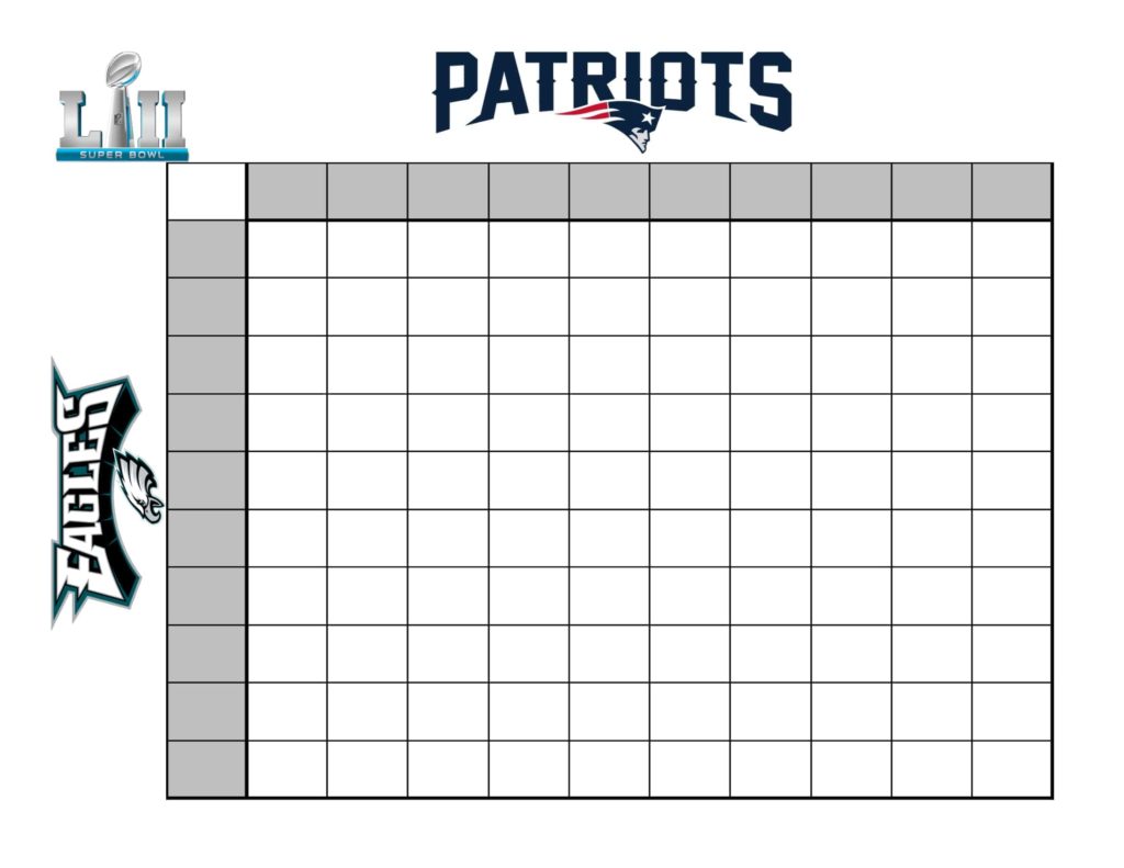 4 Square Box Fill Chart